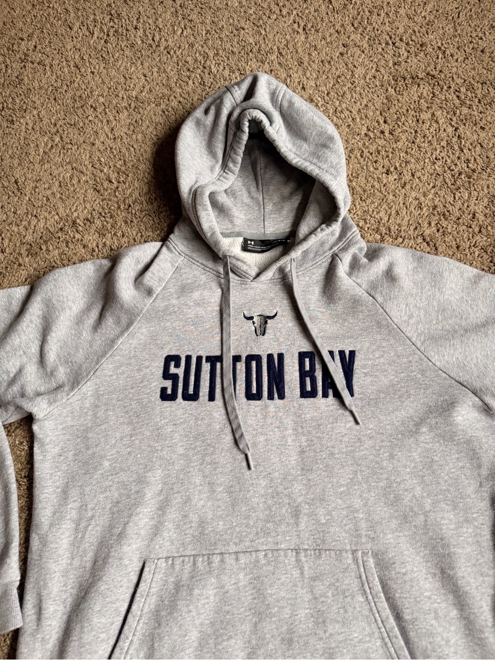 Under Armour Hoodie Sweatshirt Gray Large Sutton Bay Golf Club Pullover